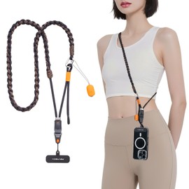 PGYTECH LinkGo Hand-Braided Cell Phone Lanyard Crossbody, Adjustable Phone Strap with Lens Cloth for Photography, Anti Theft and Quick Release for All Smartphones