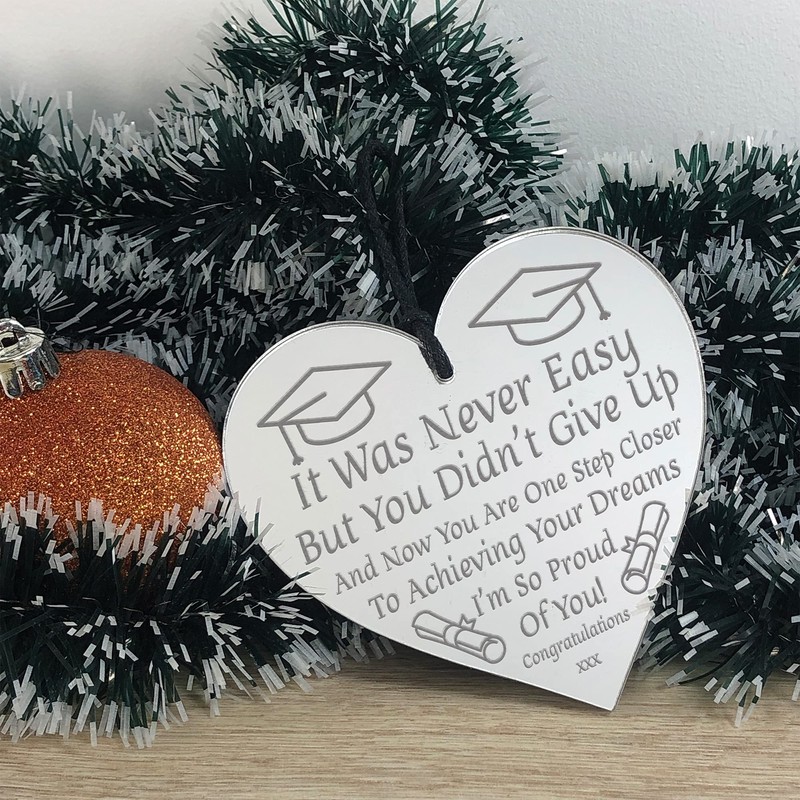 RED OCEAN Graduation Gifts For Him Her Engraved Heart Daughter
