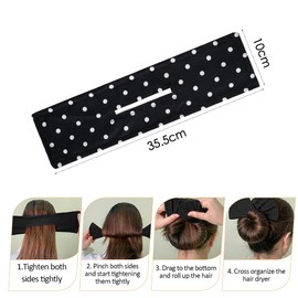 OUDQFCJ Pack of 4 Hair Bun Roller, French Hair Bun Maker, Hair Accessories, Hair Bun Maker, Hairband, Skilful, Quick, Reusable (Multi-Colour), French Twist