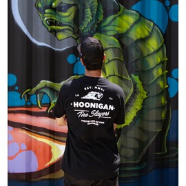 Hoonigan Cheater SLICKS Short Sleeve Tee Black/Cream / 2XL