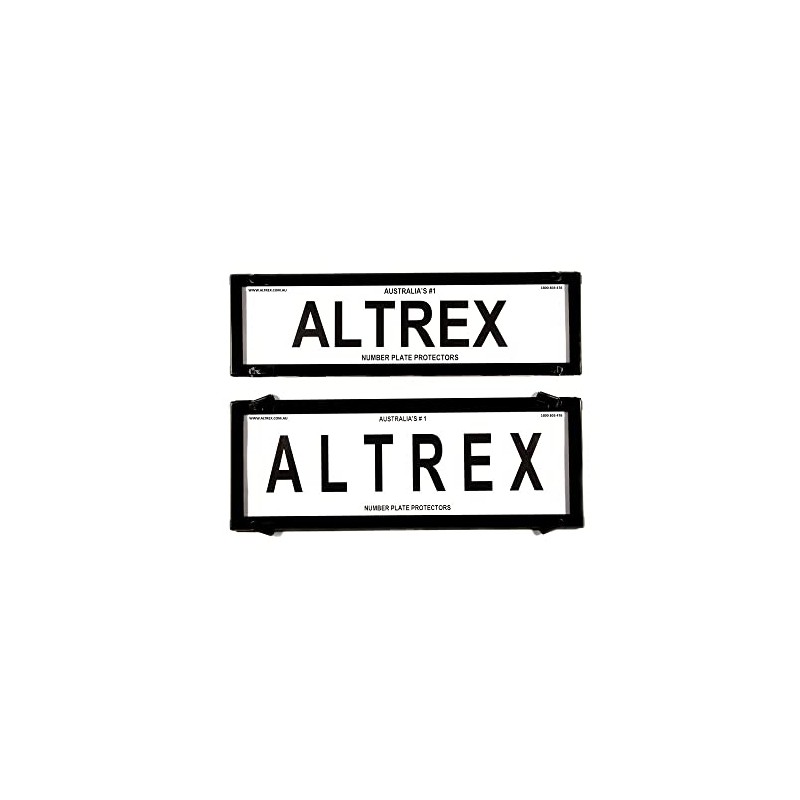 Altrex Number Plate Protectors Hsv/fpv Premium Black No Lines *NSW