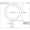 Curtain Rings with Eyelet - 1.7" Metal Ring for Curtain