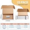ZBEIVAN 12x6x4 White Shipping Boxes Set of 25, Corrugated Cardboard