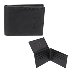 Buffalo David Bitton Blake Slimfold Genuine Leather Wallet for Men, Credit Card Holder with ID Window, 6 Card Slots & 1 Money Slots, Black