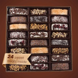 Barnetts Fine Biscotti 24 Chocolate Biscotti Gift Baskets, Gourmet Cookie Basket for Him and Her Food D