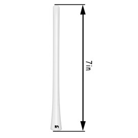 ONE250 7" inch Flexible Rubber Antenna, Compatible with Volkswagen VW - Vento (2010-2023), Beetle (1998-2011), Polo (2000-2017), Jetta (1984-2010), GTI - Designed for Optimized FM/AM Reception (White)