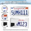 Rugged Stainless Steel License Plate Frame 2 Pack, Resistant Rustproof