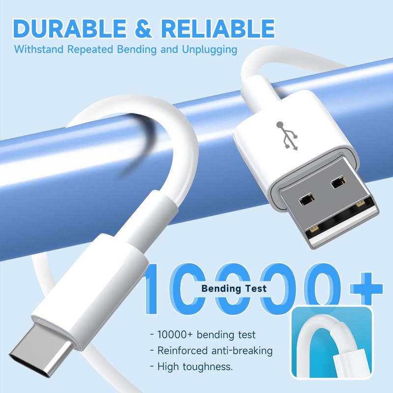 16.4ft/5M Long USB C Cable, Charging and Data Transfer, Durable