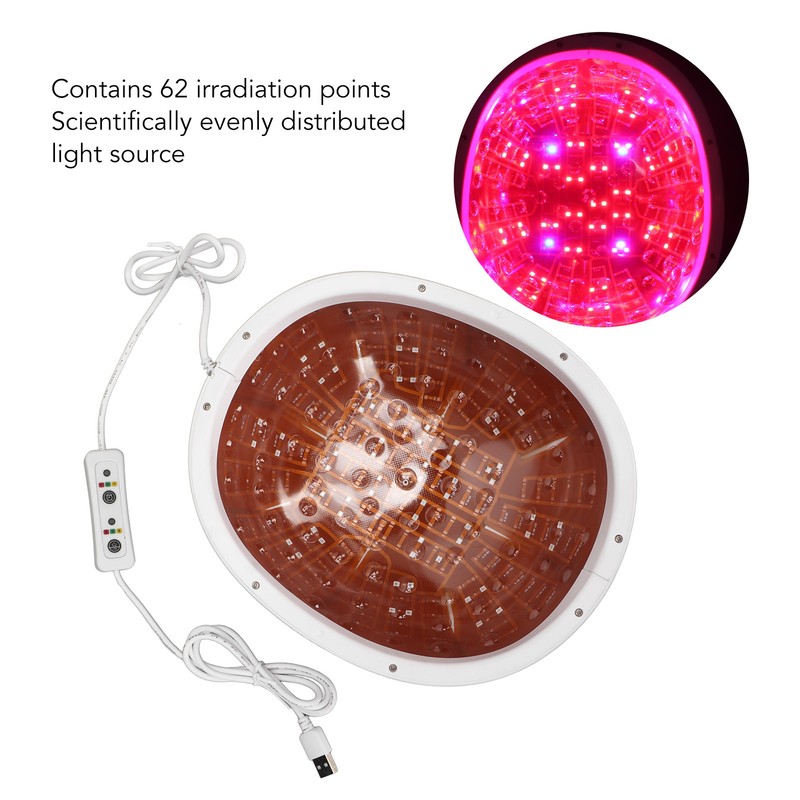 Laser Hair Growth System Cap 62 Lamp Chips Red Blue