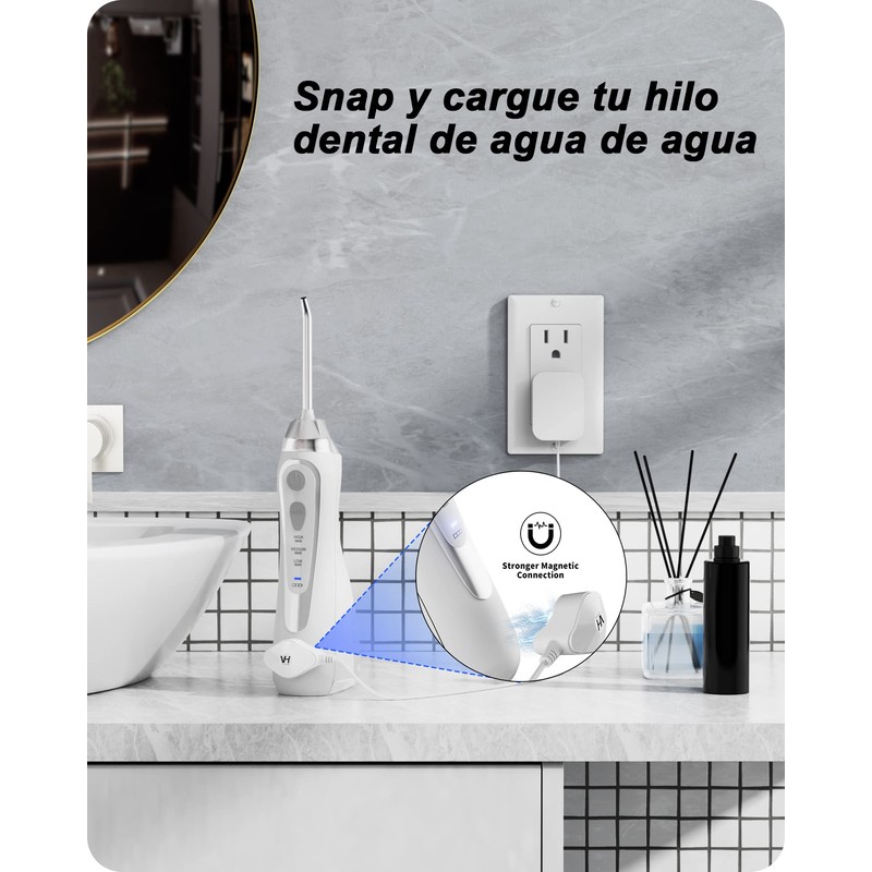 Cargador magnético de repuesto para hilo de agua Waterpik, cable