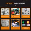 25PCS Push Button Switch with Light 16mm Square Self Locking