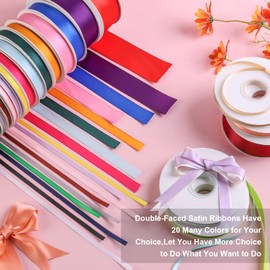 2" x 50Yds Burgundy Double Faced Satin Ribbon,High Density Solid Color Ribbon,Great for Crafts,Gift Wrapping,Sewing,Wedding&Christmas Decor (2" x 50Yds, Burgundy)