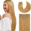 Lacer Hair Straight Hair Clip in Extensions Strawberry Blond 120g