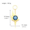 MTUERANC Keychain, Genshin Impact Vision Keychain, God's Eye Keyring, Gold-plated