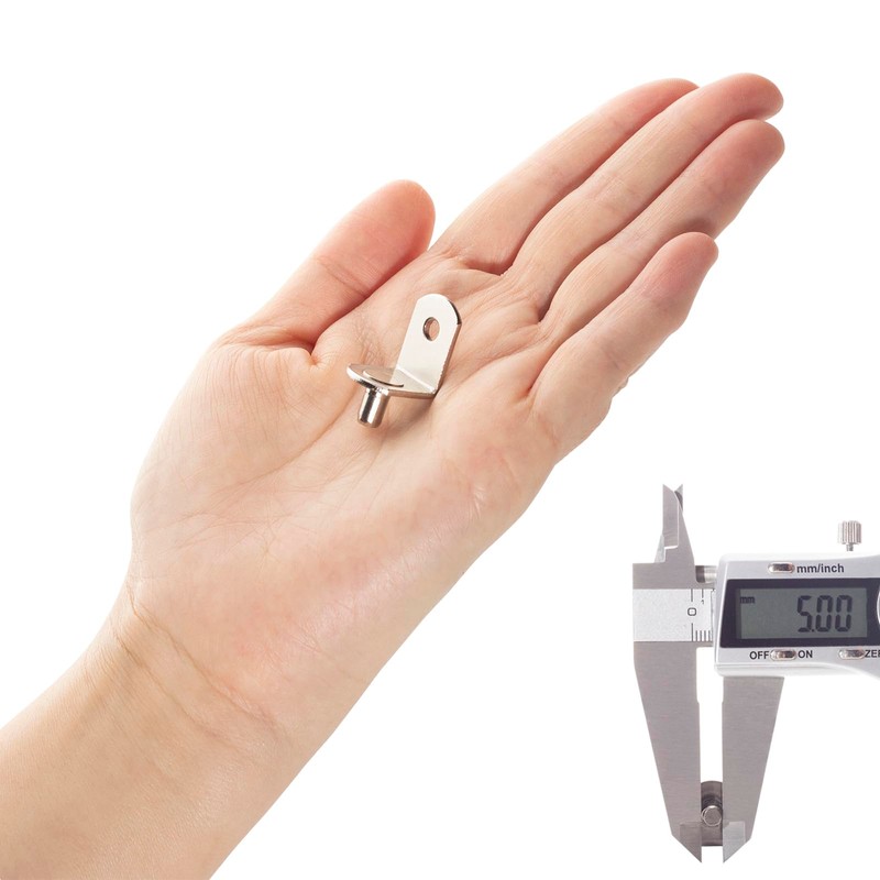 SDTWZW 5mm Shelf Pegs L-Shaped Cabinet Support Pins Bracket Style