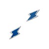 Sterling Silver Enameled Lightning Bolt Post Earrings, Blue