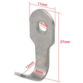 FMHXG 10PCS Mini Solid Coat Hooks Stainless Steel Original Color with Screws 3x16mm Wall Mounted Heavy Duty Coat Hangers for Wallets Keys Mirrors Photo Frames Hats Bags Bath Towels