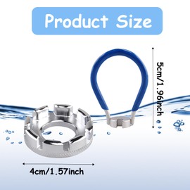 Bike Wheel Spoke Repair Kit with Spoke Wrench and Rim Correction Tool, Bicycle Spoke Wrench Tool, 6 in 1 Bike Spanner Spoke Tool 10-15 Gauge for Bike Wheel Maintenance and Adjustment(Silver+Blue)