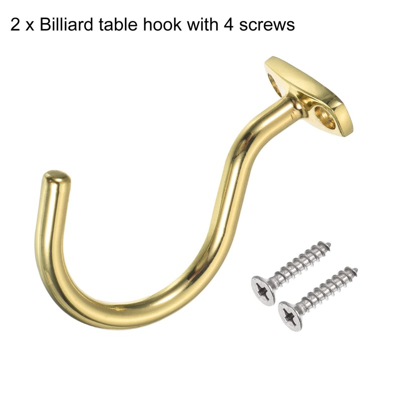 PATIKIL Bridge Stick and Ball Rack Hooks, 2 Pack Snooker