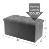 Youdesure Folding Storage Ottoman Bench for Living Room, 30 inch