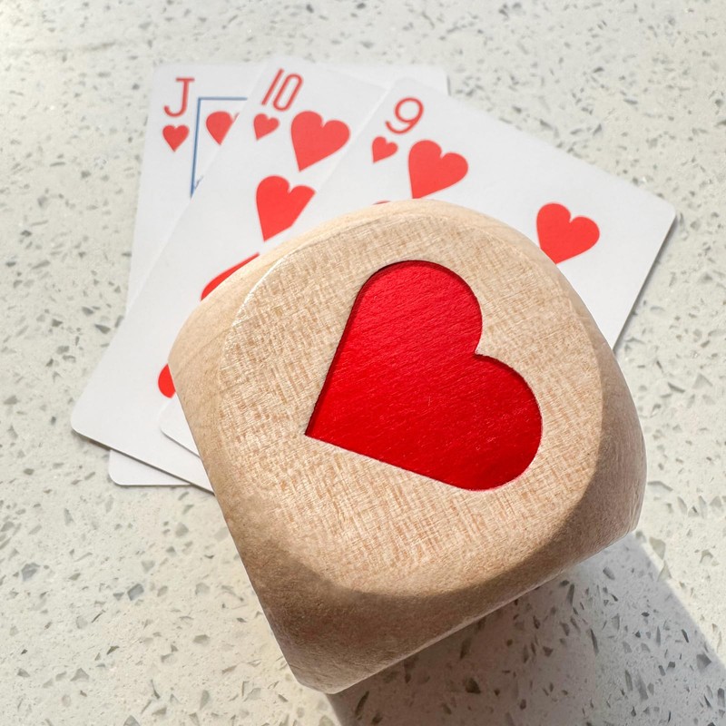jakilee Euchre Trump Marker Dice Big Size 2Inch(5cm), 2pcs Premium