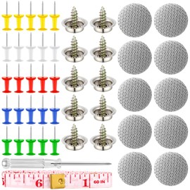 ROYOUZI 65 Piece Roof Liner Repair Set, Car Roof Liner Repair Rivets, Car Roof Liner Repair Rivets, with Pins Screwdriver Tape Measure for All Cars