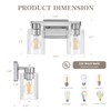 AURYNIX 2-Light Bathroom Light Fixtures Modern Chrome Vanity Lights with