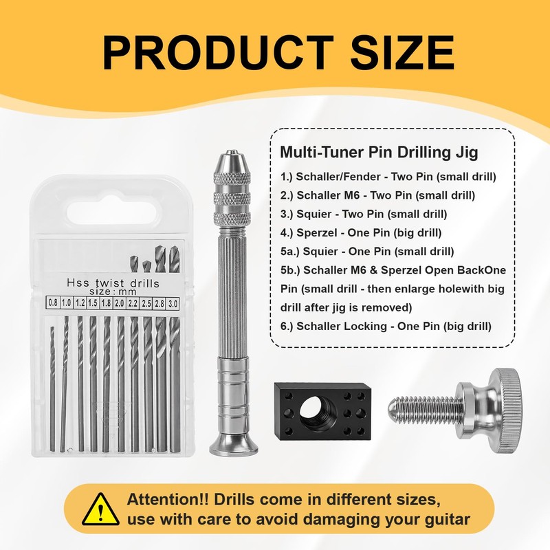 Guitar Tuner Drill Jig Installation Tool