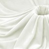 P Pothuiny Ivory White Velvet Fabric by The Yard, 1
