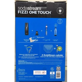 SodaStream New SodaStream Fizzi One Touch Soda Maker Black With Full 60L Co2 Cylinder