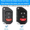 Kirsnda for Jeep Key fob Cover with Keychain,Soft TPU Key