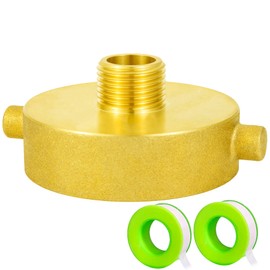 FullMayPro Fire Hydrant Hose Adapter 2-1/2" NST/NH Female x 3/4" GHT Male,Brass Fire Hydrant Adapter Fire Equipment,Fire Hydrant Hose Adapter with Pin Lug Fit for Fire Hydrants, Pipes, Hoses