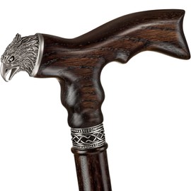 Asterom Fancy Handmade Walking Cane for Men - Eagle - Unique Designer Wood Cane Fashionable Walking Stick (Walnut)