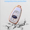 for Subaru Key fob Cover with Keychain,White Soft TPU Protection
