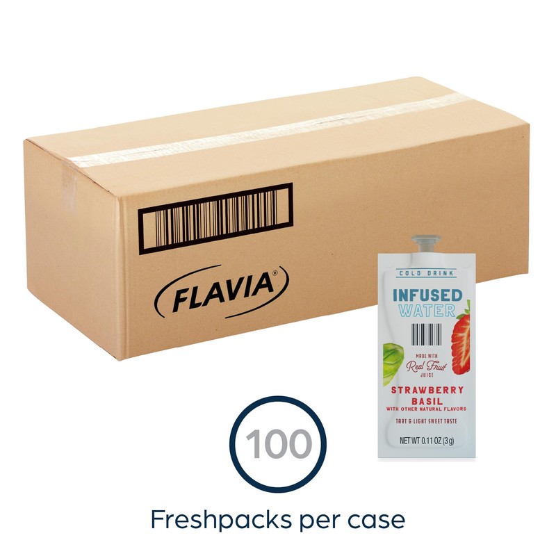 Water, Strawberry Basil, Freshpack, 100/CT, Multi