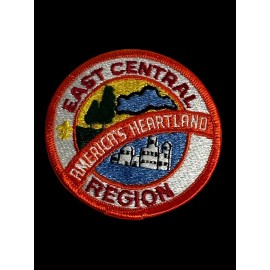 BSA America’s Heartland East Central Region Patch Orange Border VTG Boy Scouts