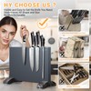 Nanbone Magnetic Knife Block Without Knives, Black Stainless Steel Magnetic