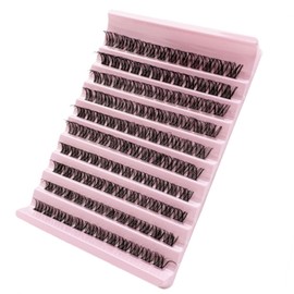 GGOKOK Lash Clusters Wispy DIY Lash Extension 8-16mm Eyelash Clusters 120 pcs Natural Cluster Lashes Individual Lashes at Home D Curl Fluffy Eyelash Extensions(D11)