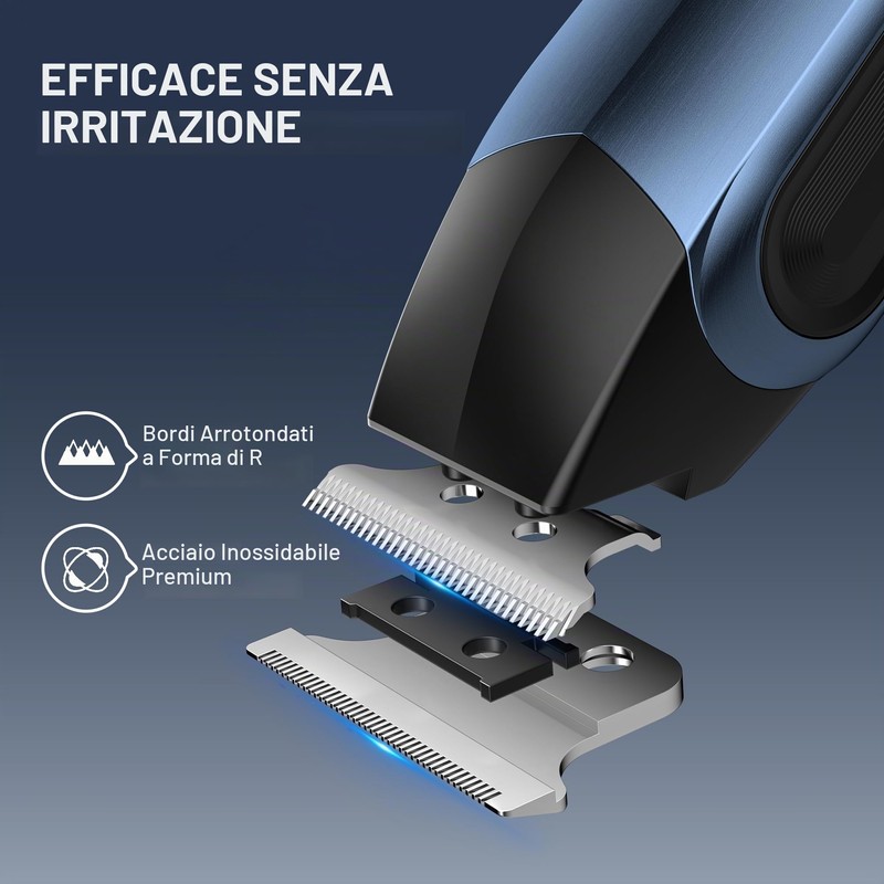 BarberBoss Rasoio elettrico da uomo 3 in 1, kit da