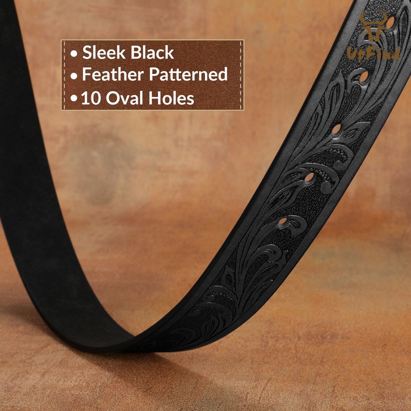 UpFind Men Women Western Belt Strap without Buckle 1.5" Wide