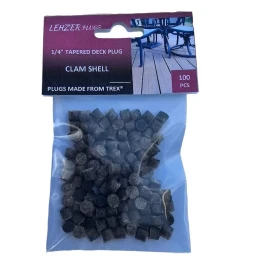 Made from:  Trex Clam Shell Composite Decking New 1/4" Trex ® "Clam Shell" Plugs for Composite Decking