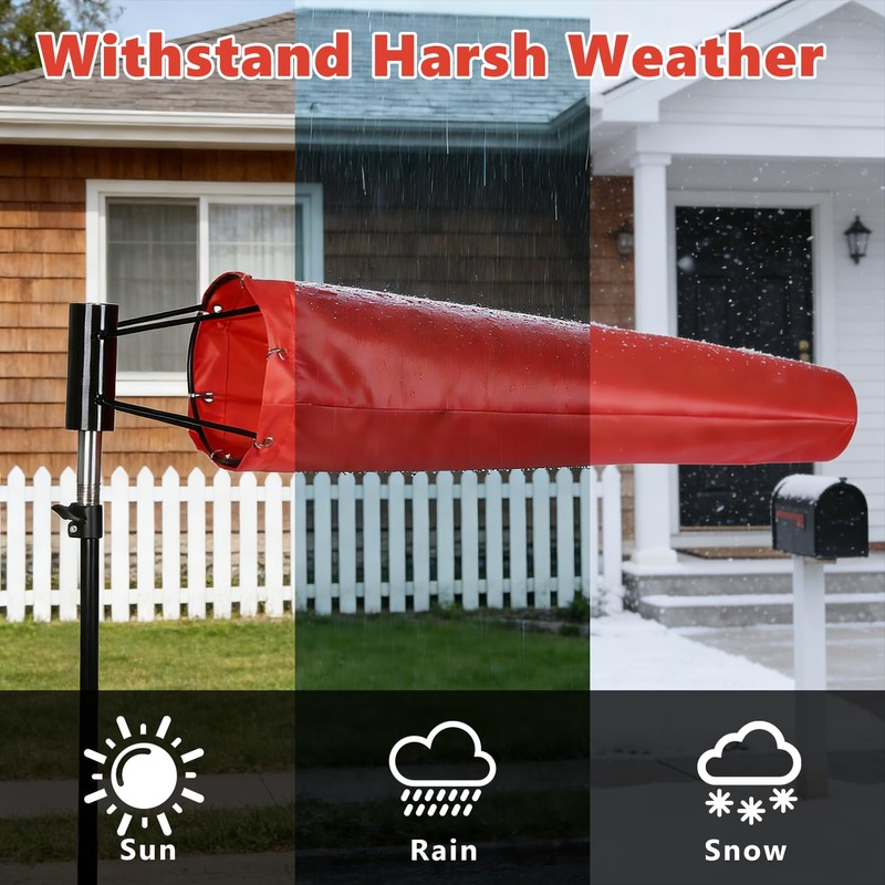 8" X 36" Airport Windsock Heavy Duty Aviation Grade Wind