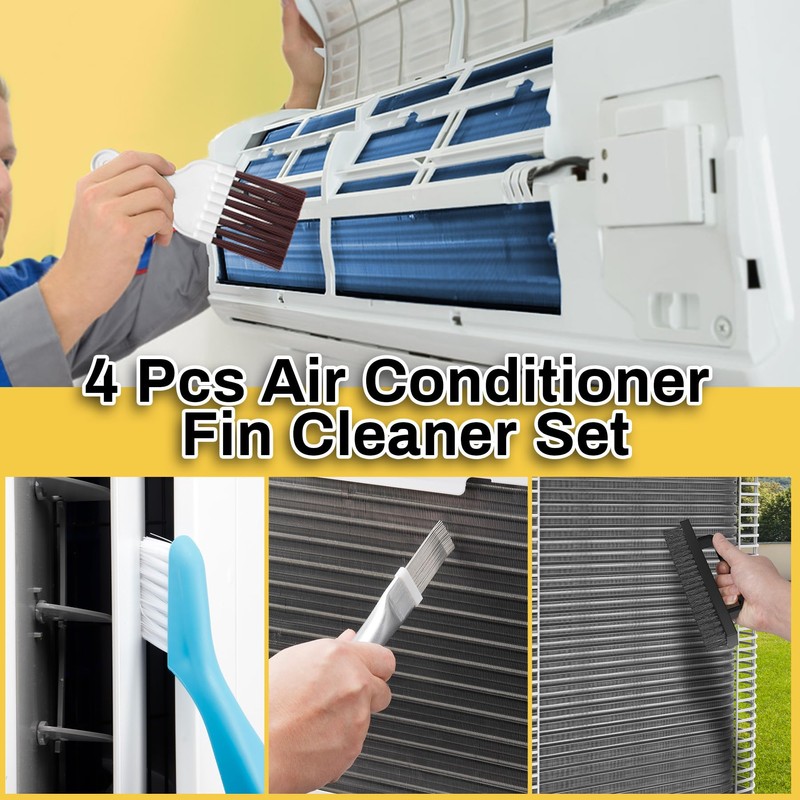 Powrocket 4 Pcs Air Conditioner Fin Cleaner Set,3 Different Fin