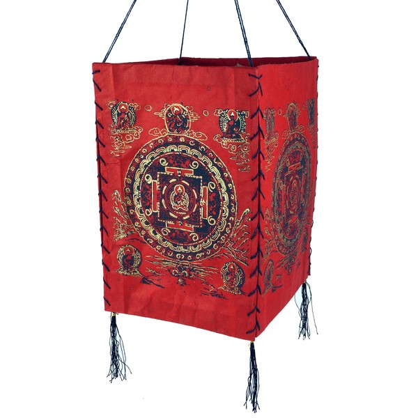 GURU SHOP Lokta Paper Hanging Lampshade, Ceiling Light Made of