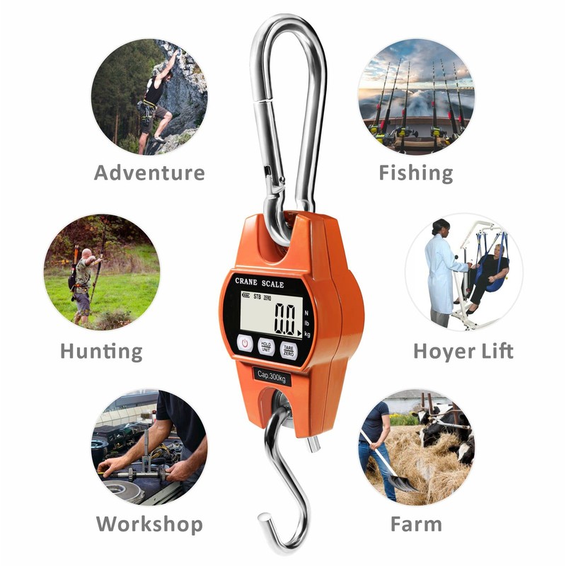 GRAM PRES Digital Hanging Scale 660 Lb 300 Kg Hanging