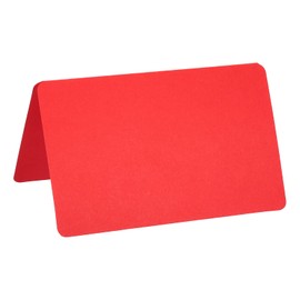 PATIKIL Greeting Cards,50Pcs 7.25 x 5.85inch Favor Decor Foldable Blank Card for Wedding Party DIY Decoration Table Name Place Cards Red Card Paper