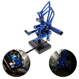 PROCNC Motorcycle Aluminum Rearsets Foot pegs Rear sets Footrest Fit for Suzuki GSXR1000 2000 2001 2002 2003 2004 GSXR750 1996-2005 SV650/SV650S SV1000/S 1998-2014 GSX600 2000-2005 (Blue)