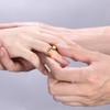 TRUMIUM 8mm 18k Gold Tungsten Rings for Men Women Wedding