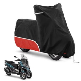 Outdoor Motorcycle Cover, Waterproof & Winterproof, 420D Oxford Fabric, Suitable for Piaggio MP3 250/310/300/350/400/500/530 (Red)