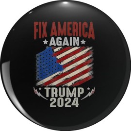 T.R.U.M.P 2024 Fix America Again Flag Lapel Bin Brooch Badge Pin 0.75"